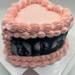 6in Two Layer Vintage Heart Cake